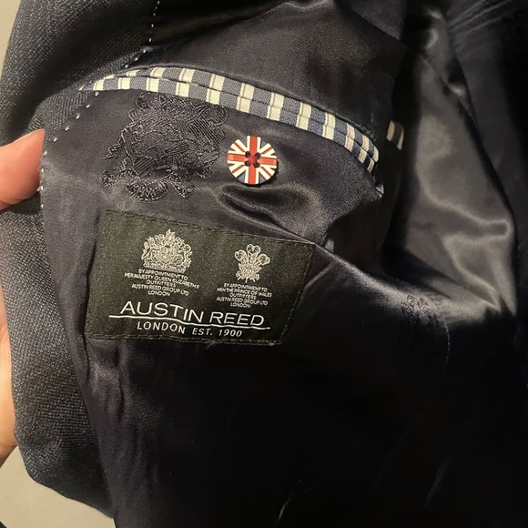 💙Very Nice Vintage 46L Plaid Austin Reed Wool Blazer - Picture 6 of 7